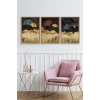 Manzara Üçlü Ahşap Çerçeveli Tablo 23 x 30