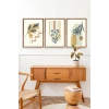 Manzara Üçlü Ahşap Çerçeveli Tablo 50 x 70