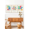 Matisse Üçlü Ahşap Çerçeveli Tablo 23 x 30