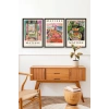 Matisse Üçlü Ahşap Çerçeveli Tablo 23 x 30