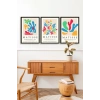 Matisse Üçlü Ahşap Çerçeveli Tablo 30 x 40