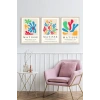 Matisse Üçlü Ahşap Çerçeveli Tablo 40 x 60
