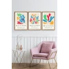 Matisse Üçlü Ahşap Çerçeveli Tablo 40 x 60