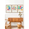 Matisse Üçlü Ahşap Çerçeveli Tablo 40 x 60