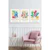 Matisse Üçlü Ahşap Çerçeveli Tablo 50 x 70