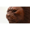 Mahogany Wood Handmade Decorative Lion Bust