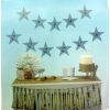 Blue with Silver Star Happy Birthday Banner