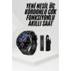 Metal Deri Silikon Kordonlu Akıllı Saat 1 Adet