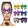 Metallic Extra Bright Star Shutter Party Glasses 6 Colors 6 Pieces