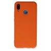 Mey İthalat®  Huawei P20 Lite Kılıf Nano içi Kadife Silikon - Turuncu