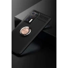Durukar®  Huawei P40 Kılıf Range Yüzüklü Silikon - Siyah-Gold