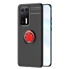 Durukar®  Huawei P40 Kılıf Range Yüzüklü Silikon - Siyah-Kırmızı