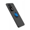 Durukar®  Huawei P40 Kılıf Range Yüzüklü Silikon - Siyah-Mavi