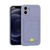 Mey İthalat®  iPhone 11 Kılıf Kelvin Kartvizitli Silikon - Lila