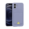 Mey İthalat®  iPhone 11 Kılıf Kelvin Kartvizitli Silikon - Lila