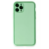 Mey İthalat®  iPhone 11 Pro Kılıf Coco Deri Silikon Kapak - Açık Yeşil