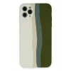 Durukar®  iPhone 11 Pro Kılıf Ebruli Lansman Silikon - Beyaz-Yeşil