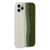Durukar®  iPhone 11 Pro Kılıf Ebruli Lansman Silikon - Beyaz-Yeşil