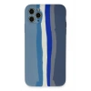 Durukar®  iPhone 11 Pro Kılıf Ebruli Lansman Silikon - Mavi-Gri