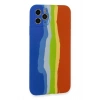 Durukar®  iPhone 11 Pro Kılıf Ebruli Lansman Silikon - Mavi-Turuncu