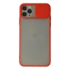 Mey İthalat®  iPhone 11 Pro Kılıf Palm Buzlu Kamera Sürgülü Silikon - Kırmızı