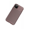 Durukar®  iPhone 11 Pro Max Kılıf Auto Focus Karbon Kapak - Kahverengi