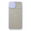 Mey İthalat®  iPhone 11 Pro Max Kılıf Palm Buzlu Kamera Sürgülü Silikon - Lila