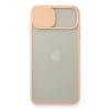 Mey İthalat®  iPhone 11 Pro Max Kılıf Palm Buzlu Kamera Sürgülü Silikon - Pembe