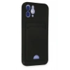 Mey İthalat®  iPhone 12 Kılıf Kelvin Kartvizitli Silikon - Siyah