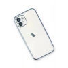 Durukar®  iPhone 12 Kılıf  Lensli Silikon - Açık Mavi