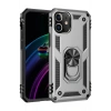 Durukar®  iPhone 12 Kılıf Sofya Yüzüklü Silikon Kapak - Gümüş