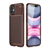 Durukar®  iPhone 12 Mini Kılıf Auto Focus Karbon Kapak - Kahverengi