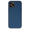 Mey İthalat®  iPhone 12 Pro Kılıf Coco Deri Silikon Kapak - Açık Mavi