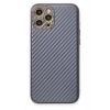 Durukar®  iPhone 12 Pro Kılıf Coco Karbon Silikon - Gri