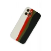 Durukar®  iPhone 12 Pro Kılıf Ebruli Lansman Silikon - Beyaz-Siyah
