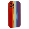 Durukar®  iPhone 12 Pro Kılıf Ebruli Lansman Silikon - Kırmızı-Mor