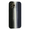 Durukar®  iPhone 12 Pro Kılıf Ebruli Lansman Silikon - Siyah-Lacivert
