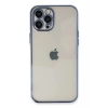 Durukar®  iPhone 12 Pro Kılıf  Lensli Silikon - Açık Mavi