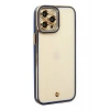 Durukar®  iPhone 12 Pro Kılıf Liva Lens Silikon - Mavi