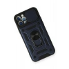 Durukar®  iPhone 12 Pro Kılıf Pars Lens Yüzüklü Silikon - Lacivert