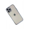 Durukar®  iPhone 12 Pro Max Kılıf  Lensli Silikon - Açık Mavi