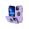 Durukar®  iPhone 13 Pro Kılıf Elit Yüzüklü Kapak - Mor