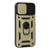 Durukar®  iPhone 13 Pro Kılıf Pars Lens Yüzüklü Silikon - Gold