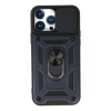 Durukar®  iPhone 13 Pro Kılıf Pars Lens Yüzüklü Silikon - Lacivert