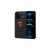 Durukar®  iPhone 13 Pro Kılıf Range Yüzüklü Silikon - Siyah-Kırmızı