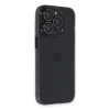 Mey İthalat®  iPhone 13 Pro Max Kılıf Luko Lens Silikon - Siyah
