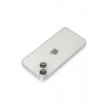 Mey İthalat®  iPhone 14 Kılıf Luko Lens Silikon - Gümüş