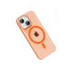 Durukar®   iPhone 14 PC Blank Magsafe Kapak - Turuncu