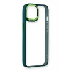 Mey İthalat®  iPhone 14 Plus Kılıf Dora Kapak - Haki Yeşil