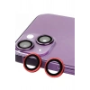 Mey İthalat®  iPhone 14 Plus Raze Metal Kamera Lens - Kırmızı